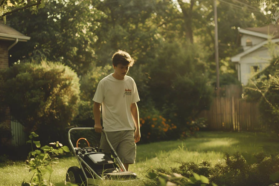 small electric push mower